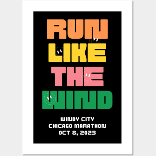 Run Like The Wind - Windy City Marathon 2023 Posters and Art